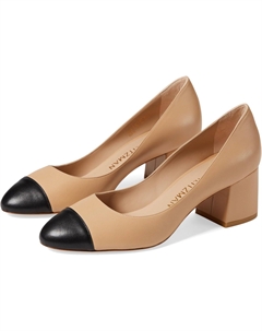 Туфли Flareblock 60 Pump, цвет Adobe/Black Stuart weitzman