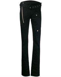 Zilver прямые брюки в байкерском стиле 30 черный Zilver