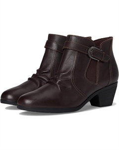 Ботинки женские челси Emily 2 Opal на каблуке с пряжкой, темно-коричневый Clarks