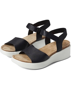 Сандалии Flowt Wedge Cork Sandal, черный Ecco