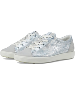 Кроссовки Soft 7 Floral, цвет Pure Silver/Concrete Ecco