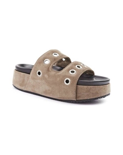 Кожаные тапочки, желтый Inuikii