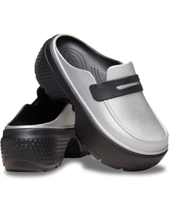 Лоферы Stomp Loafers, цвет Silver/Black Crocs