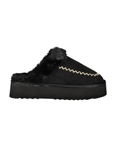 Сабо женские утепленные на платформе, черный Laura biagiotti