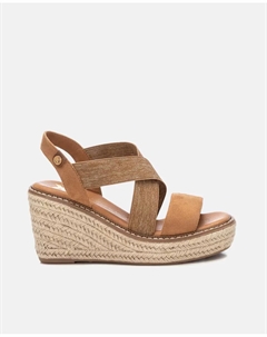 Женские эспадрильи на танкетке с застежкой-пряжкой, коричневый Xti