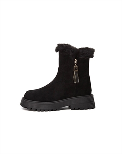 Зимние ботинки женские высокие на молнии, черный Daphne