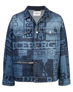 Iceberg джинсовая куртка с принтом логотипа 52 синий Iceberg
