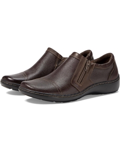 Лоферы Cora Giny, цвет Dark Brown Tumbled/Smooth Leather Clarks