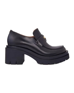 Женские мокасины на каблуке, черный Maje