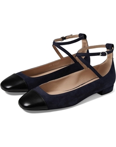 Балетки Eden Strap Flat, цвет Marine Blue/Black Stuart weitzman