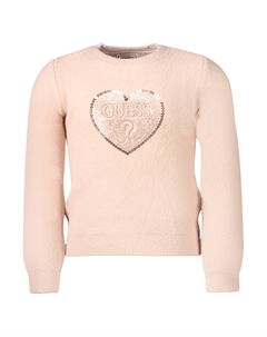 Свитер для девочек с декором и пайетками, розовый Guess jeans