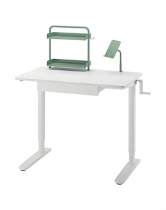 Комбинированный стол для работы сидя/стоя RELATERA, 90x60 см, серо-зеленый Ikea