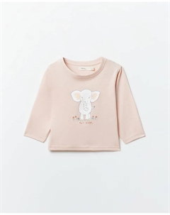 Футболка с рисунком спереди, розовый Сфера