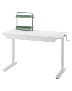 Комбинированный стол для работы сидя/стоя RELATERA, 117x60 см, серо-зеленый Ikea