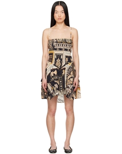 Черно-желтое мини-платье Anka Etoile Isabel marant