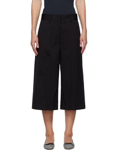 Черные хлопковые шорты-бермуды Msgm