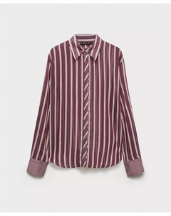 Женская полосатая рубашка из лиоцелла, фиолетовый Mango