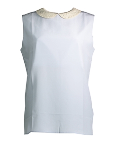 Майка женская со съемным контрастным воротником, белый Gant