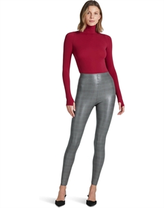 Брюки Faux Leather Plaid Legging, цвет Glen Plaid Commando
