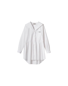 Платье с длинными рукавами женское белое Miu miu