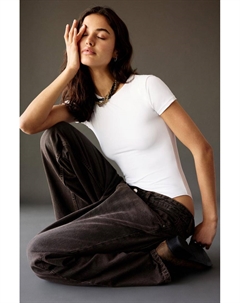 Боди из полиамида, белый Pull & bear