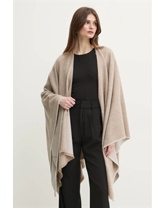 Пончо из шерсти, бежевый Мм