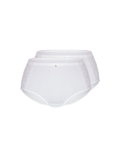 Трусы-Стринги с вышивкой 2 шт. в упаковке, белый Sassa