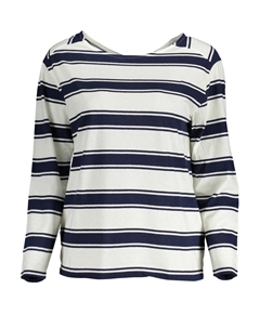 Кофта женская с длинным рукавом в полоску, белый/синий Gant