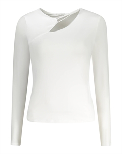 Кофта женская с длинным рукавом и вырезом, белый Guess jeans