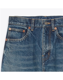 Джинсы женские с потертостями, синий Saint laurent