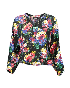 Женская кофта с длинным рукавом и цветочным принтом, мультиколор Desigual