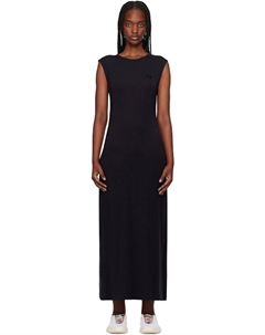 Черное платье миди с открытой спиной Y-3