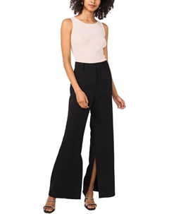 Брюки Trouser With Inseam Slit And Clean Finish Front Waist, цвет Rich Black Vince camuto