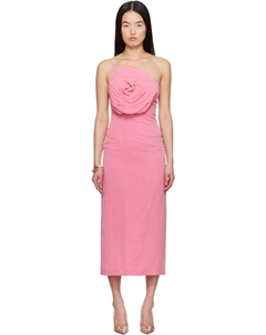 Розовое платье-футляр миди Blumarine