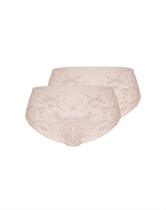 Трусики классические кружевные 2 шт. в упаковке, цвет nude Sassa