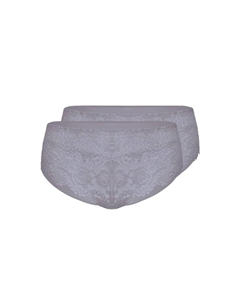 Трусики классические кружевные 2 шт. в упаковке, серый Sassa