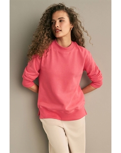 Удлиненная хлопковая толстовка свободного кроя Essentials, розовый Next