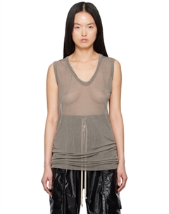 Серый топ-майка Hollywood SL с V-образным вырезом Rick owens