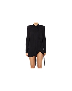 Платье с длинными рукавами, черный Saint laurent
