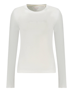 Кофта женская с длинным рукавом и круглым вырезом, белый Guess jeans