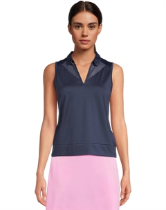 Топ Sleeveless Top With Mesh Inserts, цвет Peacoat Callaway