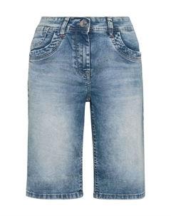 Шорты-Бермуды из денима с пятью карманами, цвет 10239 used wash Cecil