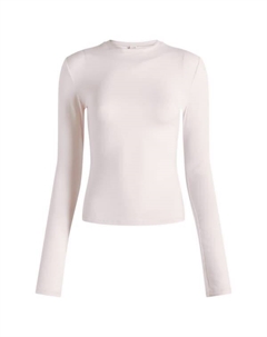 Футболка из хлопкового джерси с длинным рукавом, розовый Skims