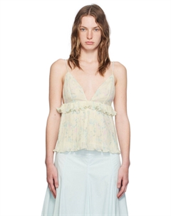 Белая цветочная кофточка Ganni