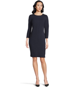 Платье Ponte 3/4 Sleeve Dress, цвет Lighthouse Navy Lauren ralph lauren