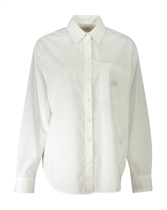 Рубашка женская с длинным рукавом и карманом, белый Calvin klein