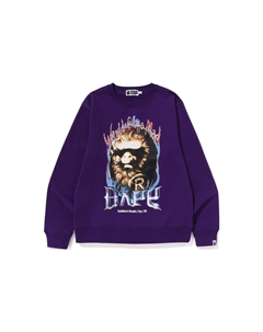 BAPE Графический жакет с изображением головы обезьяны, черный A bathing ape®