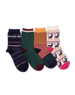 Женские праздничные носки в упаковке 4 шт, мультиколор Muk luks
