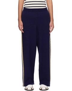 Брюки из синей мериносовой шерсти Cordera