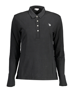 Женская рубашка-поло U.S. Polo с длинными рукавами, черный U.s. polo assn.